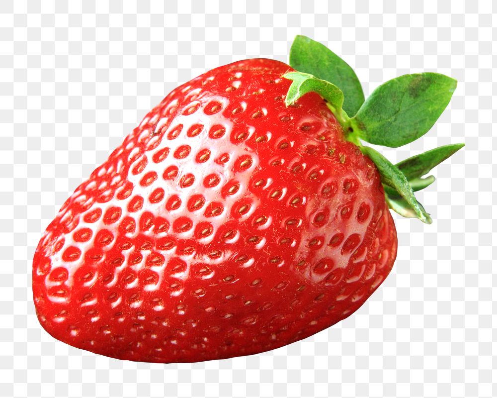 Png fresh strawberry element, transparent background