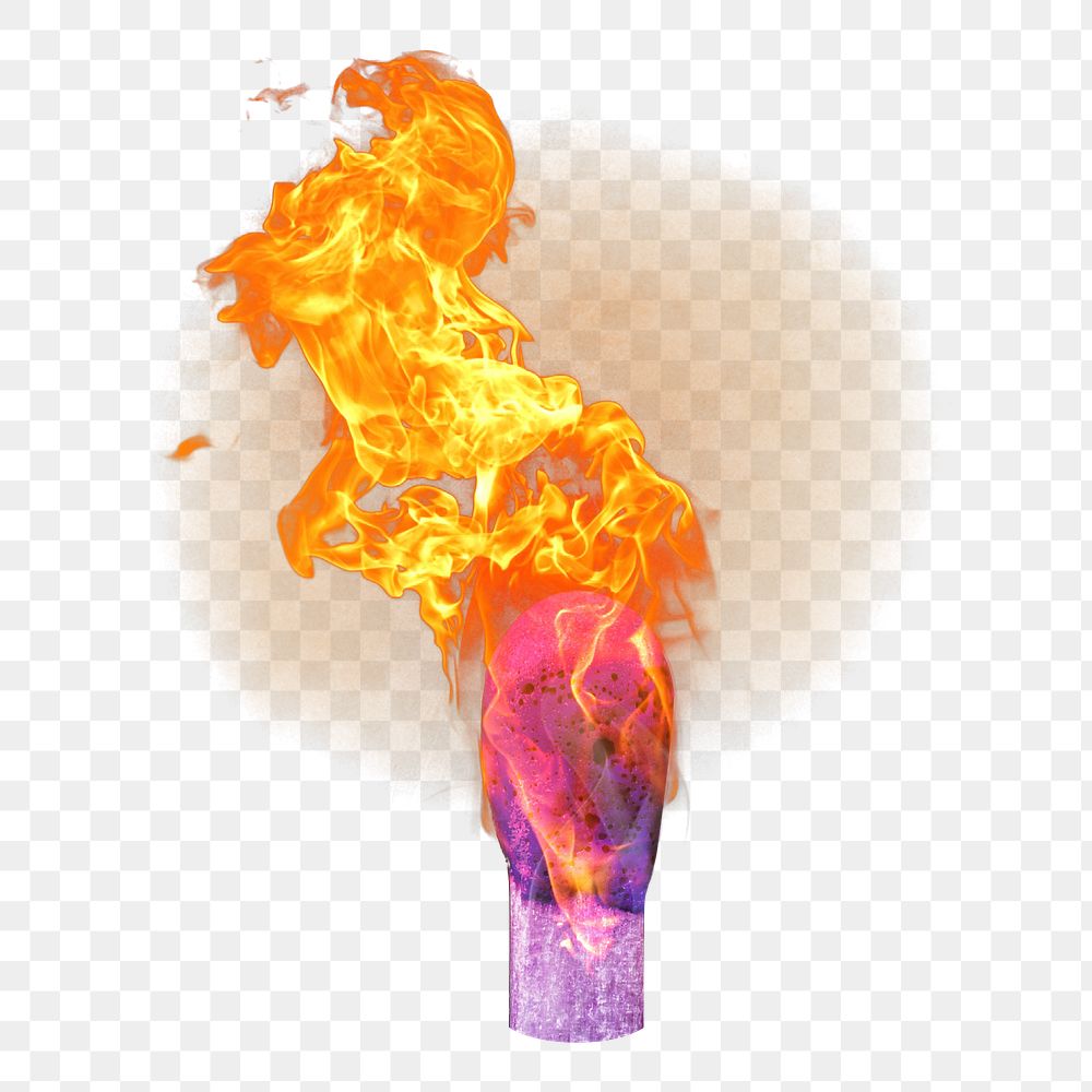 PNG Burning matchstick, collage element, transparent background