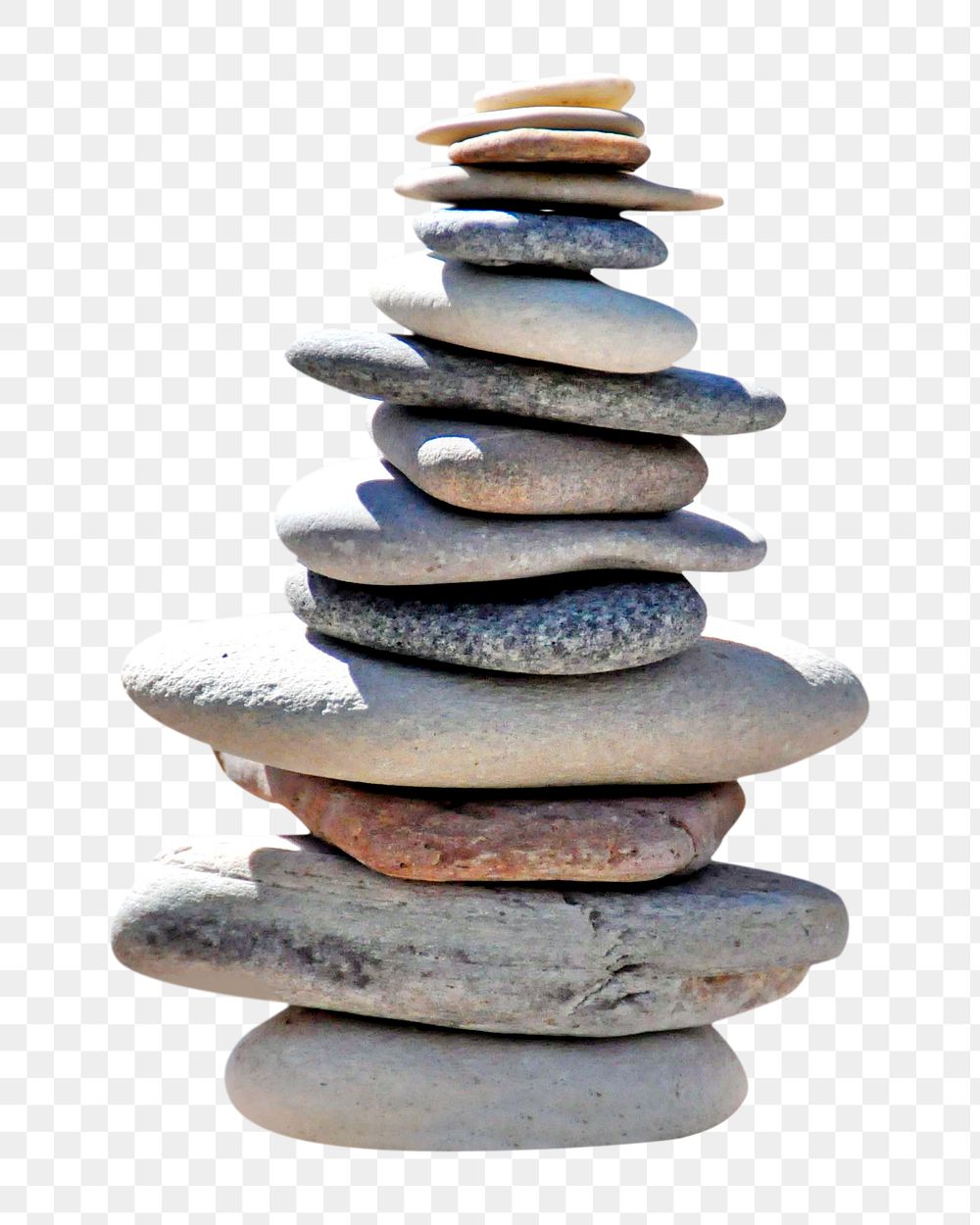 PNG Stacked zen stones, collage element, transparent background