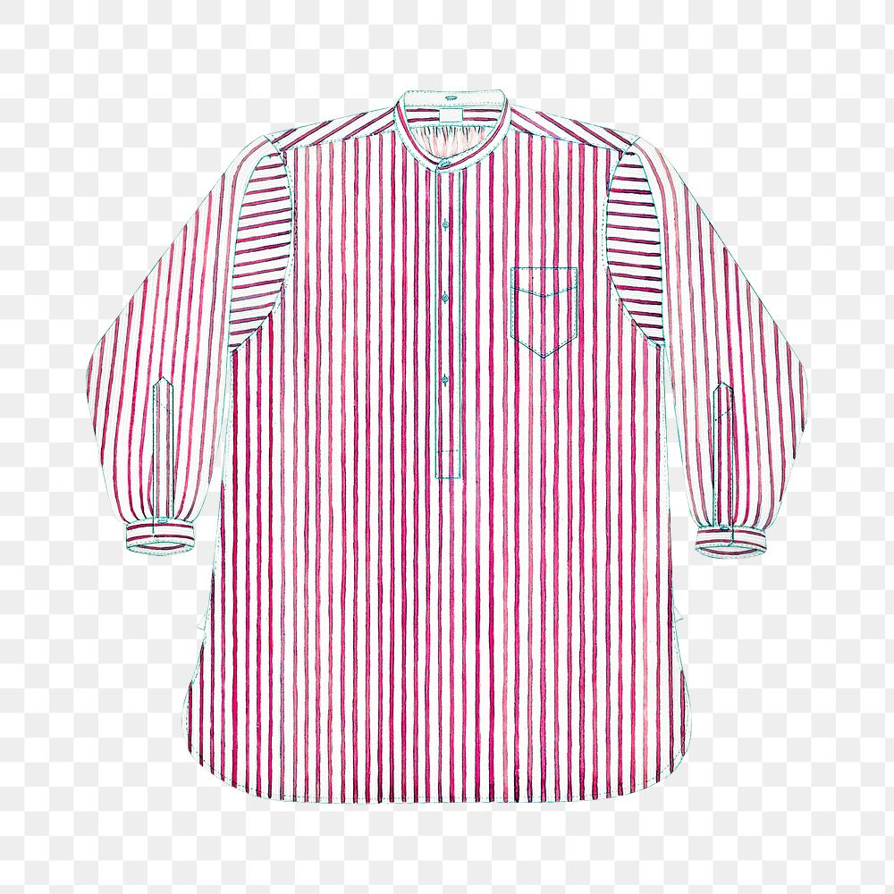 Striped shirt png collage element, transparent background