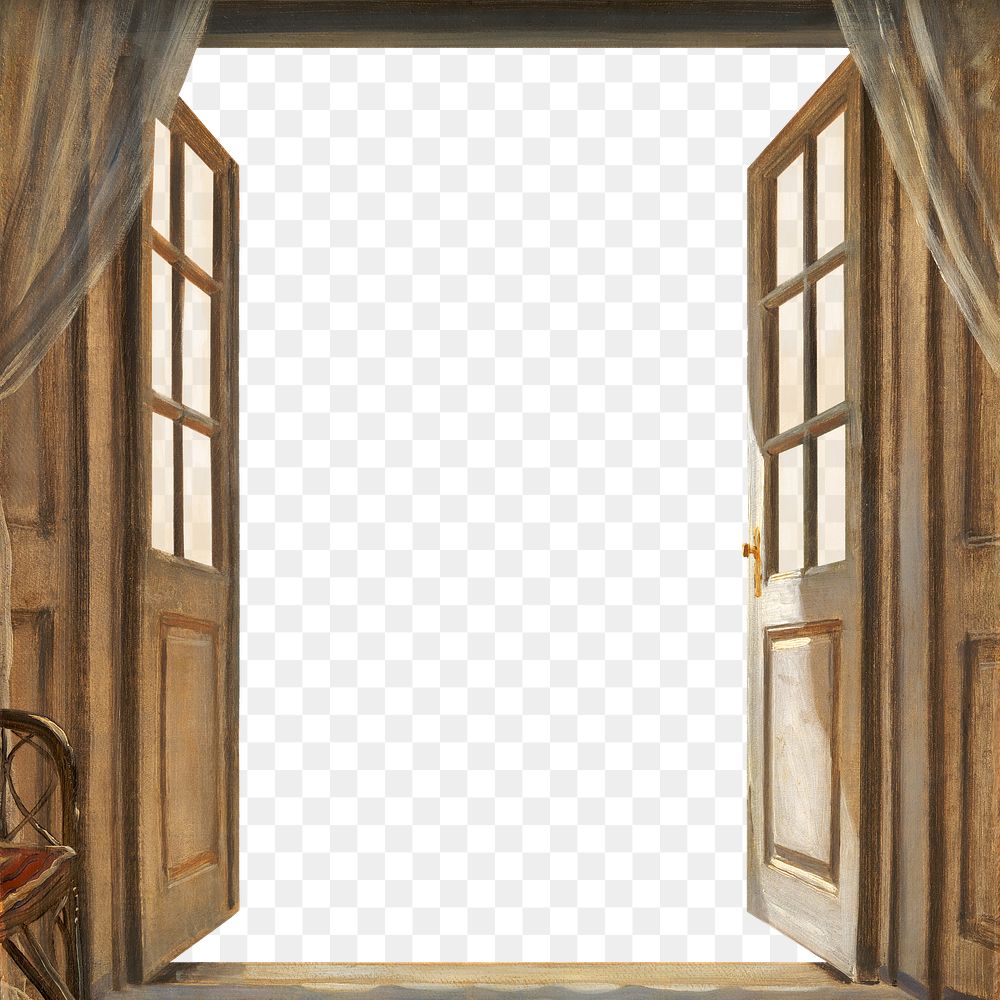 Opened doors png illustration, transparent background. Remixed by rawpixel.
