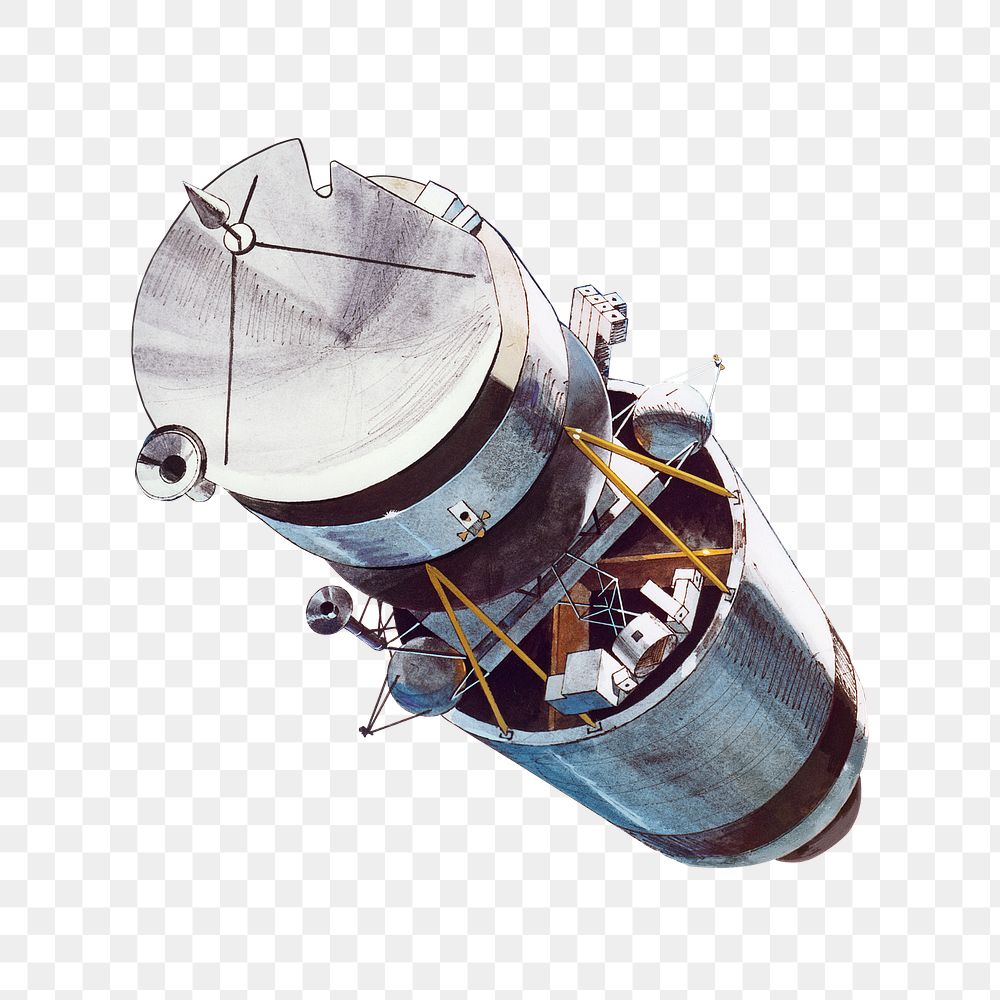 Vintage second stage separation png illustration, transparent background. Remixed by rawpixel.