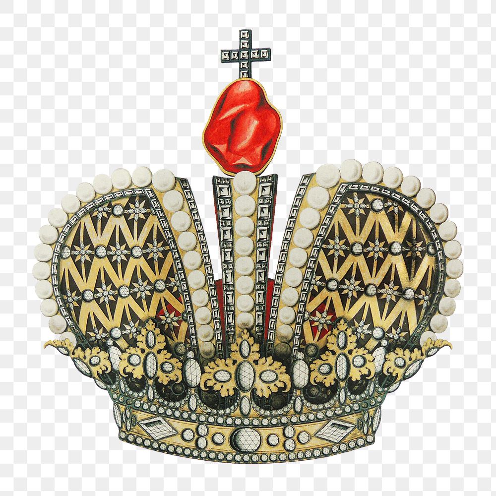 Vintage imperial crown png illustration, transparent background. Remixed by rawpixel.