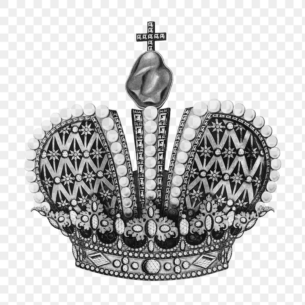 Vintage imperial crown png illustration, transparent background. Remixed by rawpixel.