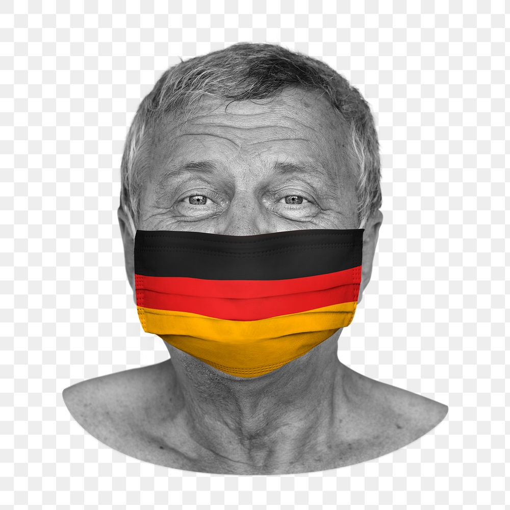 German man png, covid-19 image on transparent background