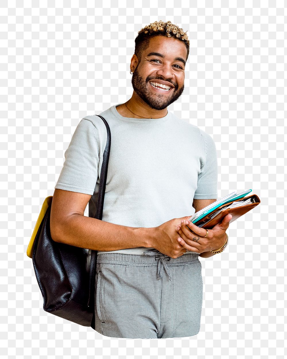 Png happy college student image on transparent background