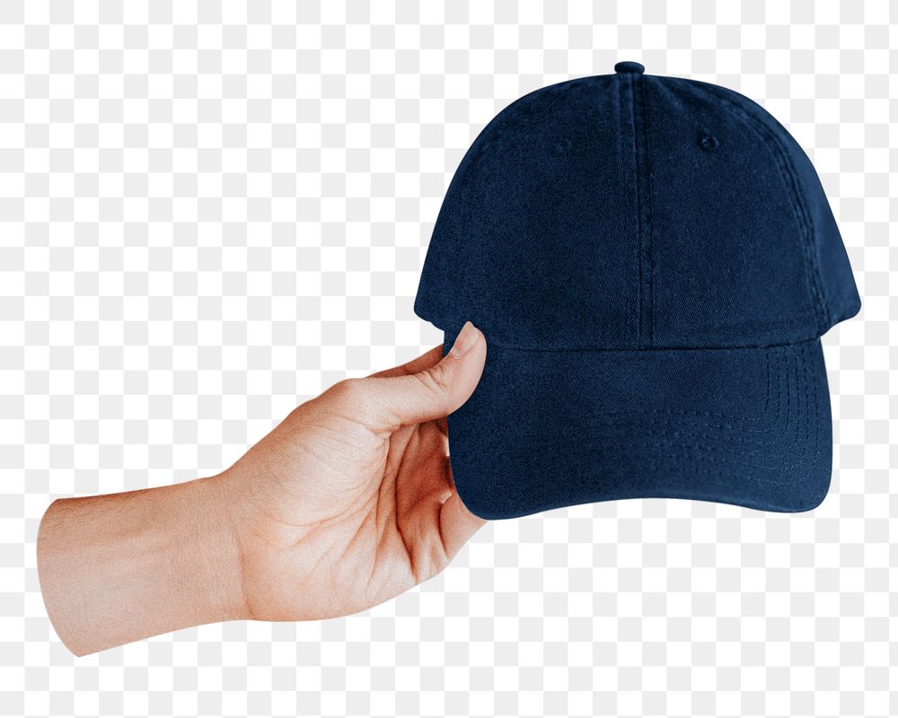 PNG blue cap, collage element, transparent background