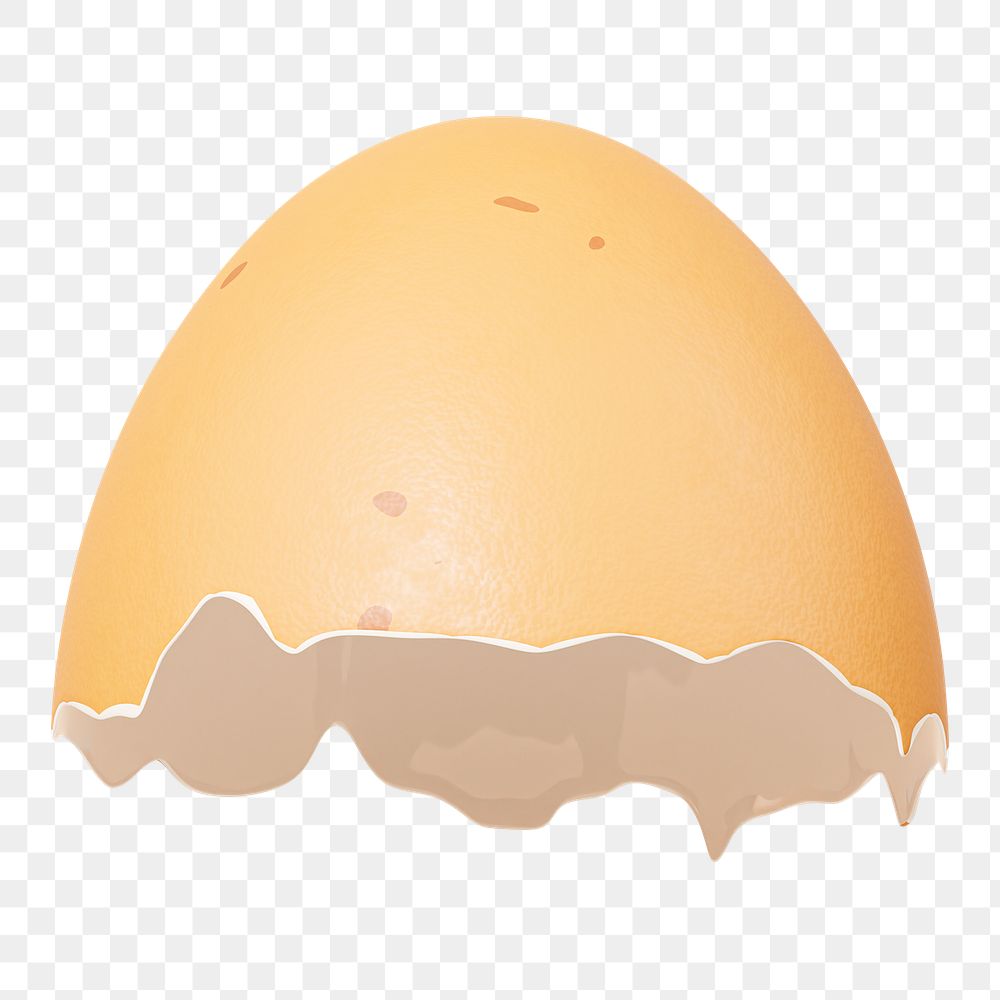 PNG 3D cracked egg shell, element illustration, transparent background