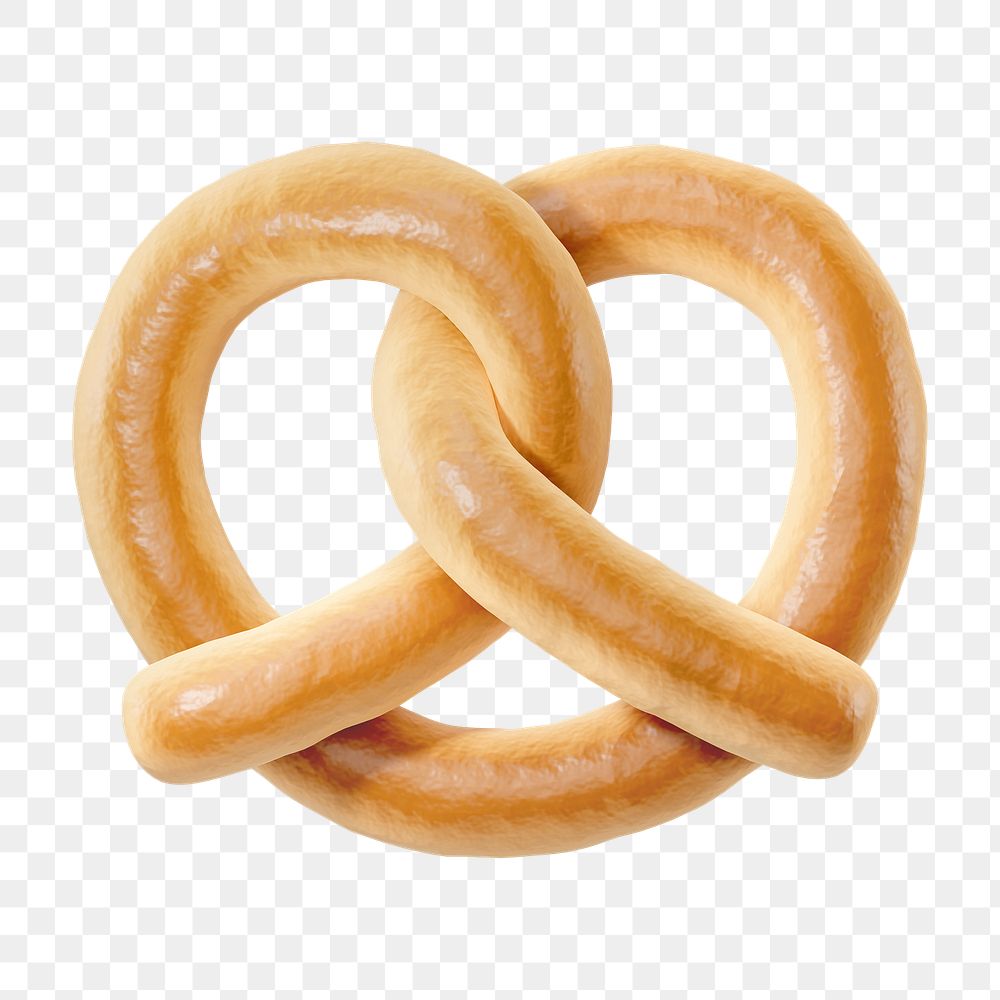 PNG 3D pretzel, element illustration, transparent background