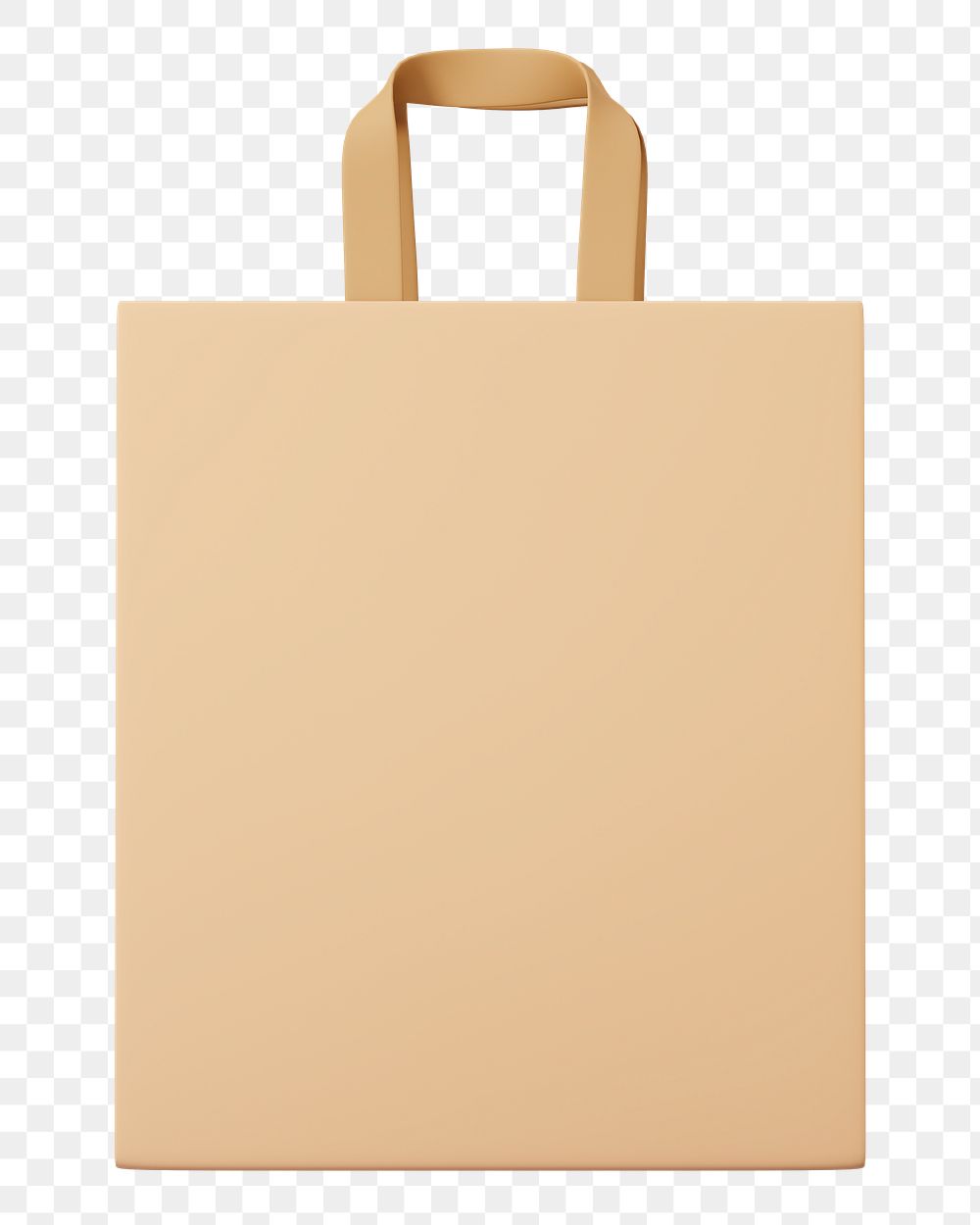 PNG 3D paper shopping bag, element illustration, transparent background