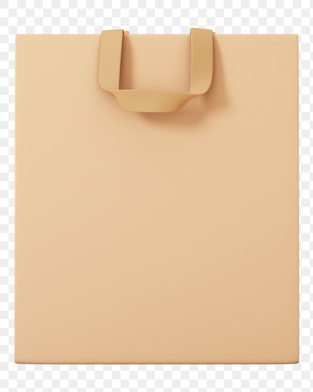 PNG 3D paper shopping bag, element illustration, transparent background