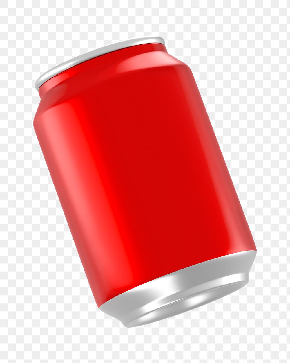 PNG 3D red soda can, element illustration, transparent background