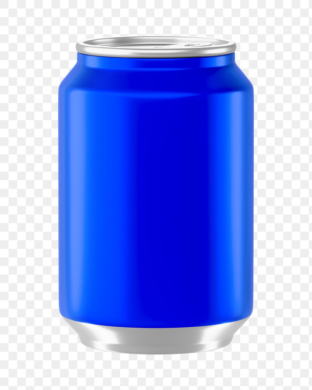 PNG 3D blue soda can, element illustration, transparent background