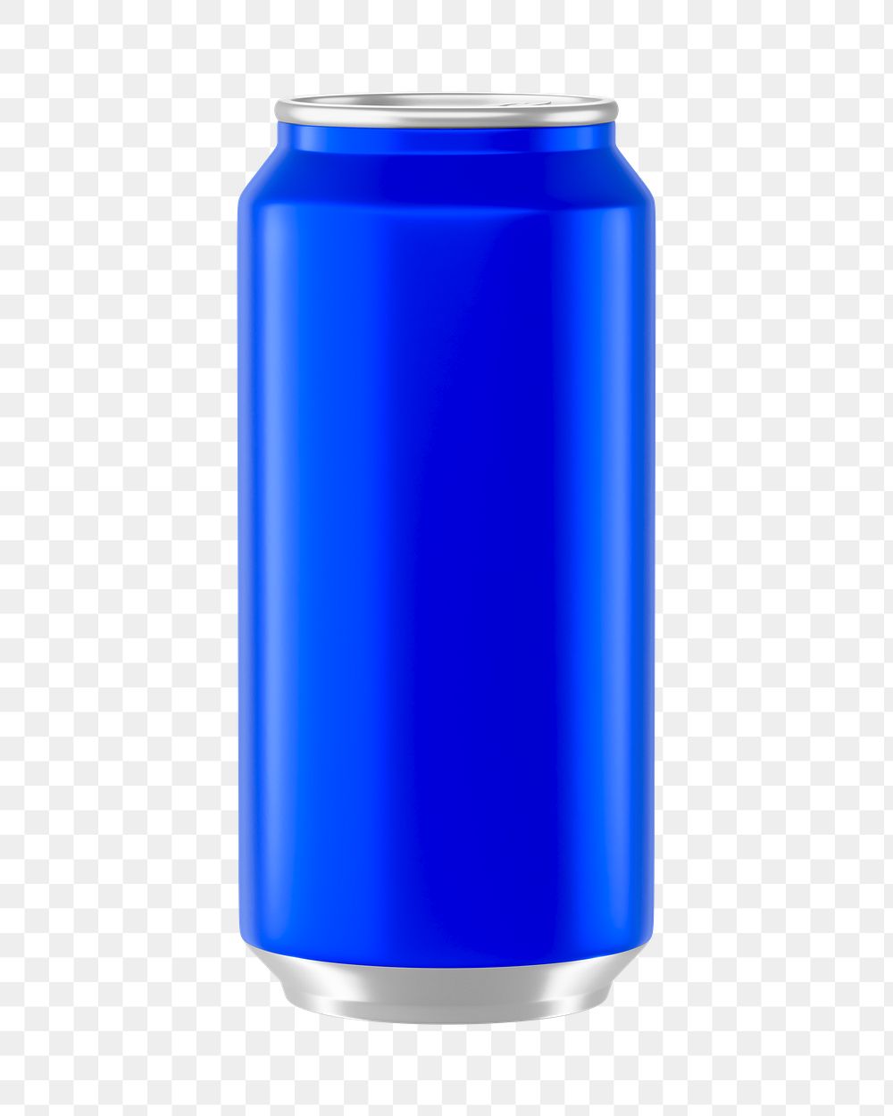PNG 3D blue soda can, element illustration, transparent background