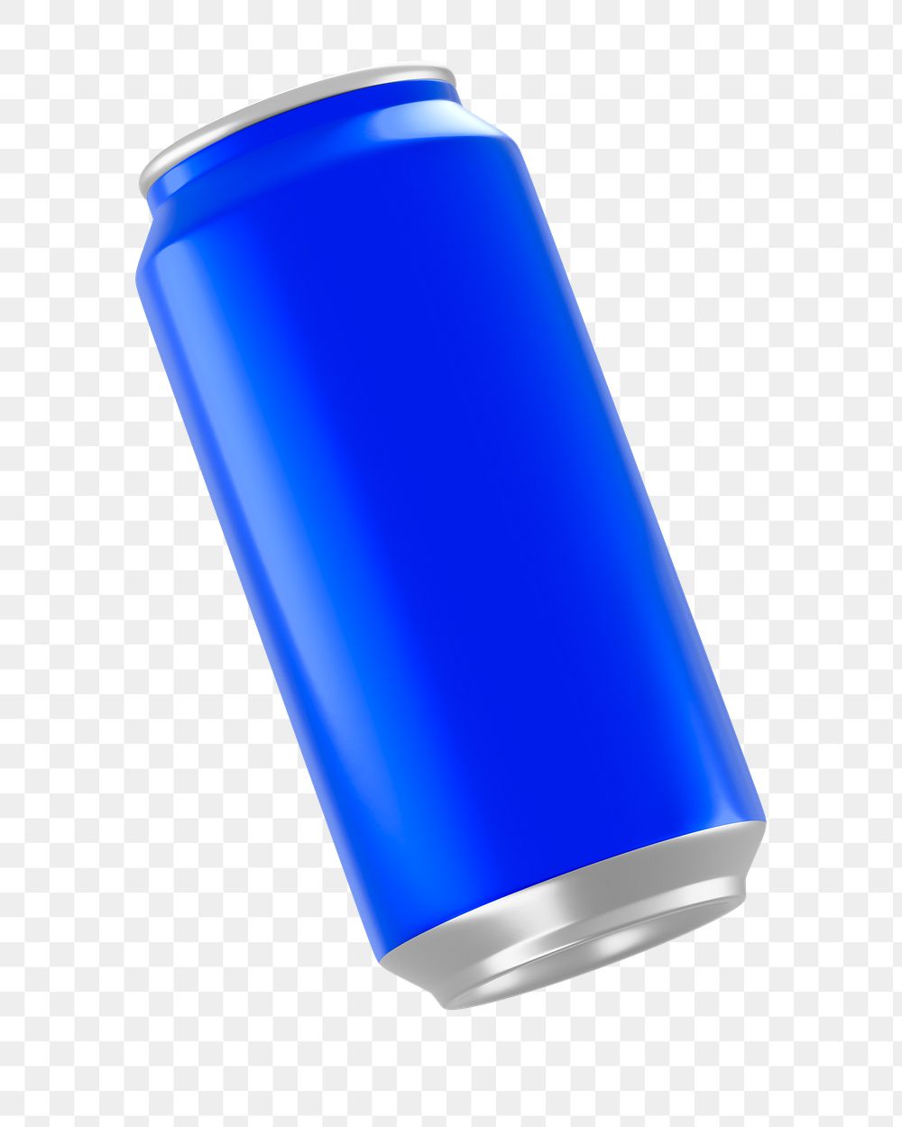 PNG 3D blue soda can, element illustration, transparent background