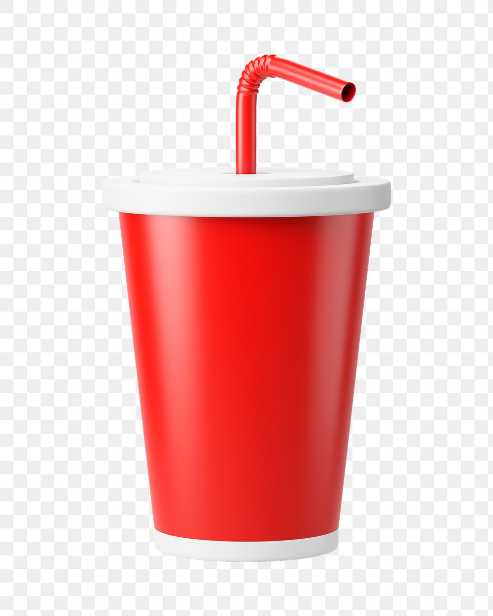 PNG 3D soda cup, element illustration, transparent background