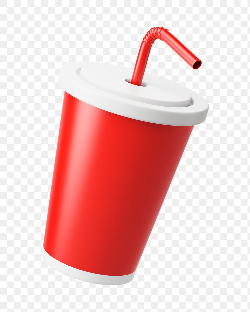 PNG 3D soda cup, element illustration, transparent background