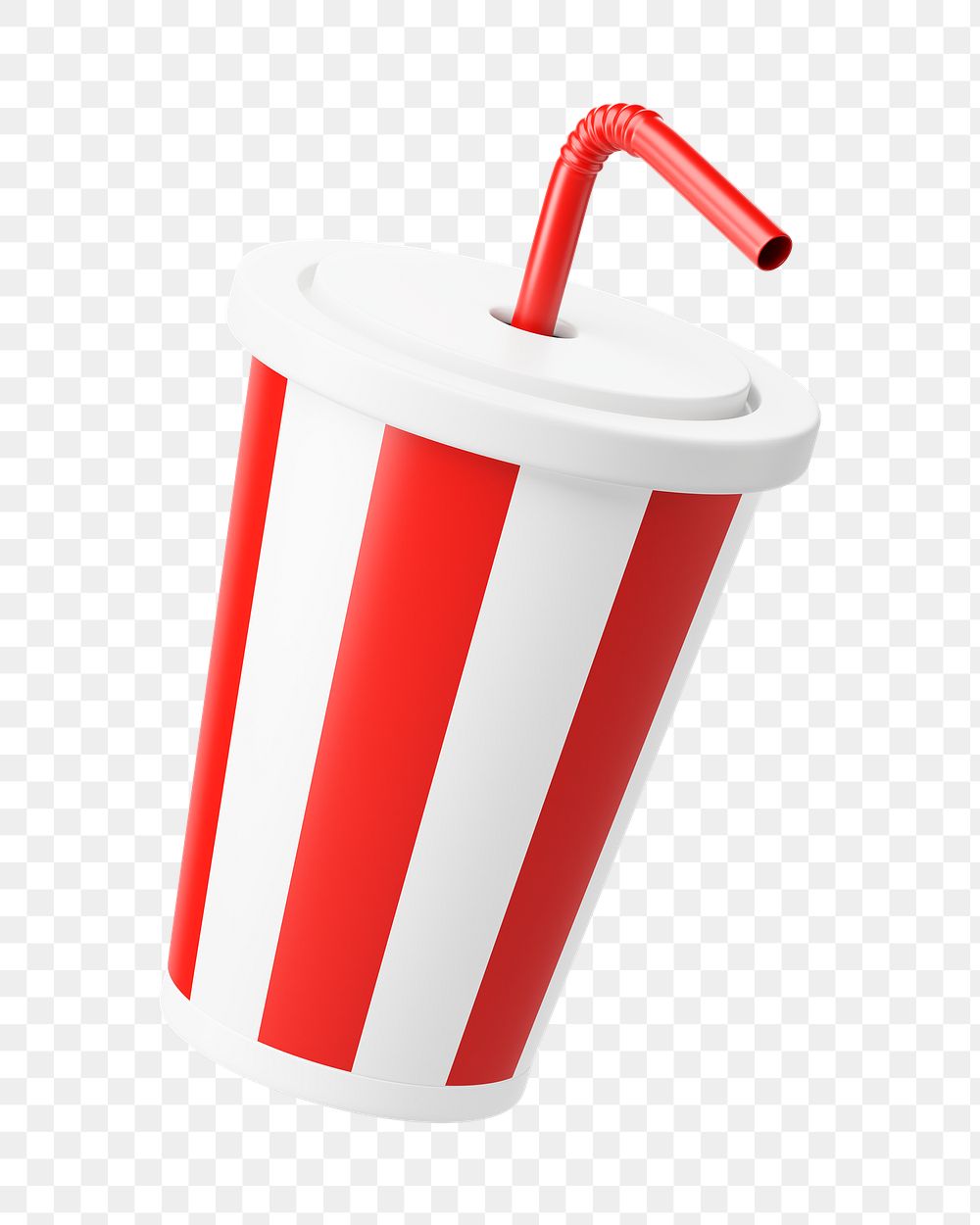 PNG 3D soda cup, element illustration, transparent background