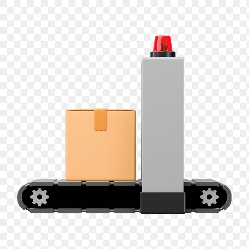 PNG 3D parcel sorting, element illustration, transparent background