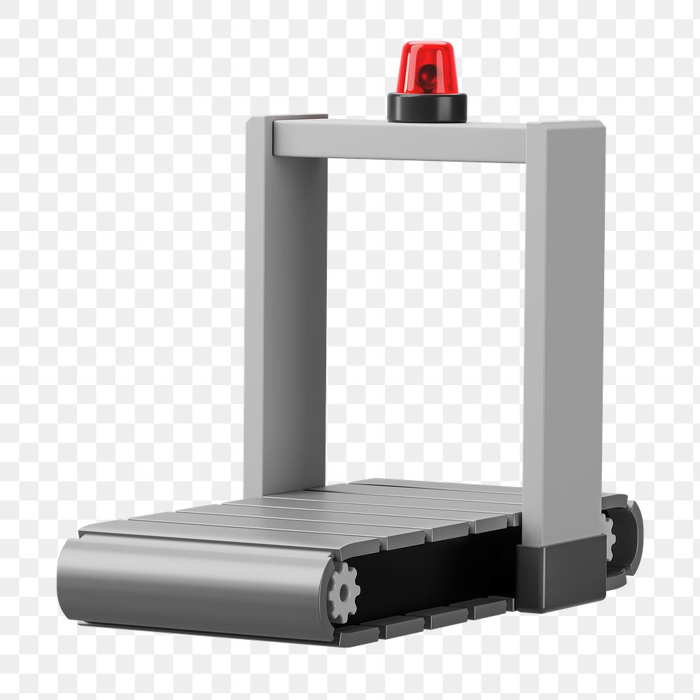 PNG 3D baggage scanner, element illustration, transparent background