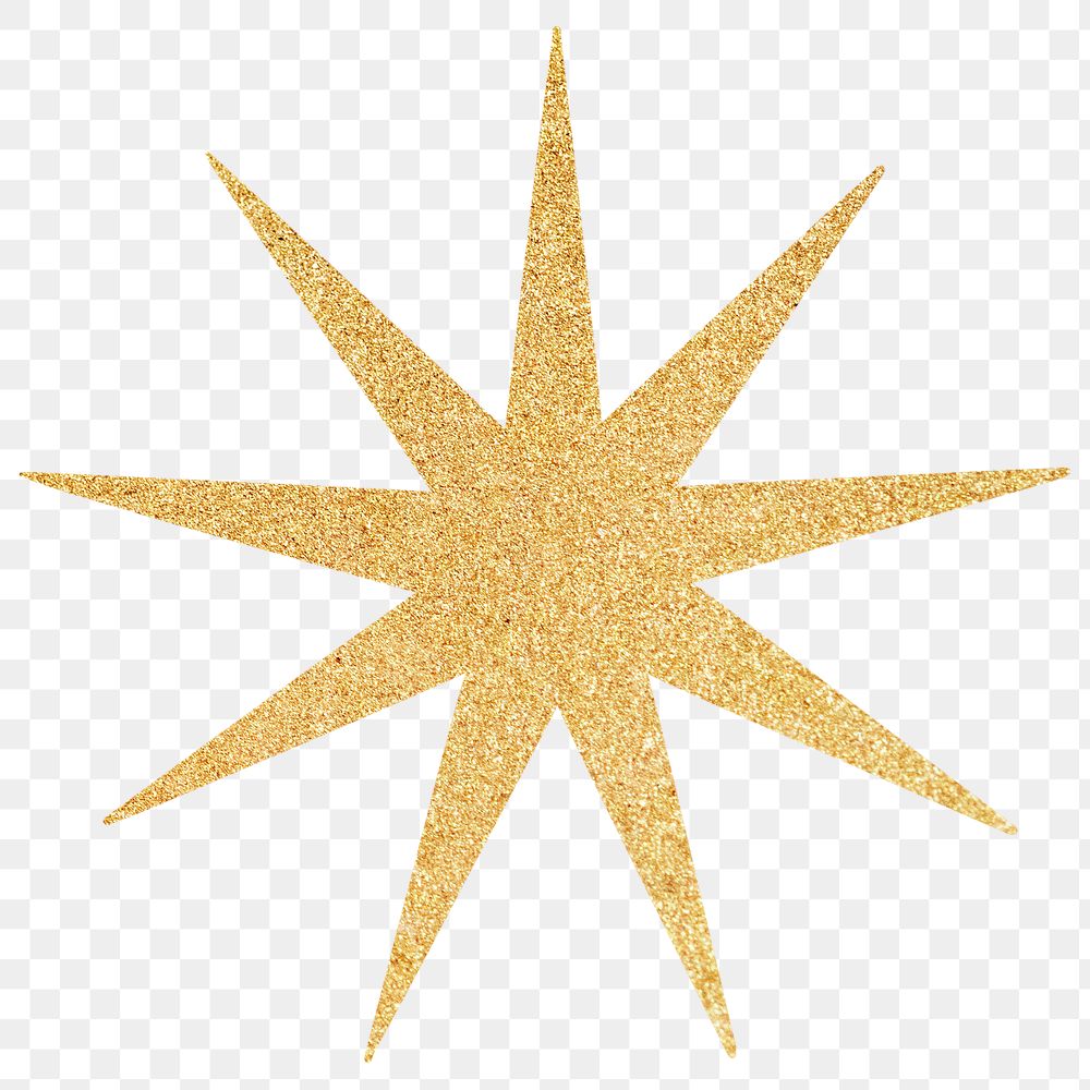 Png gold sparkling star, transparent | Premium PNG - rawpixel