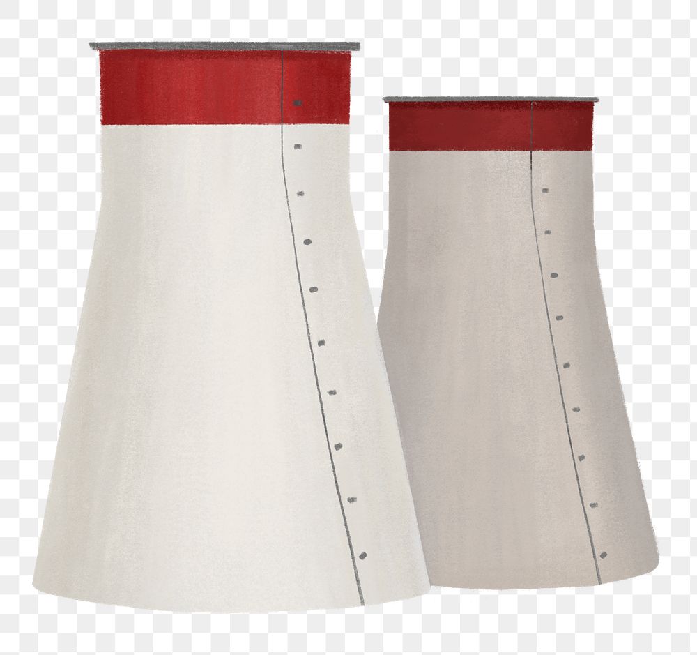 Factory chimney png, pollution illustration, transparent background