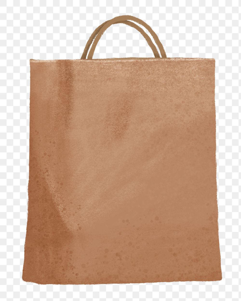 Paper shopping bag png sticker, transparent background