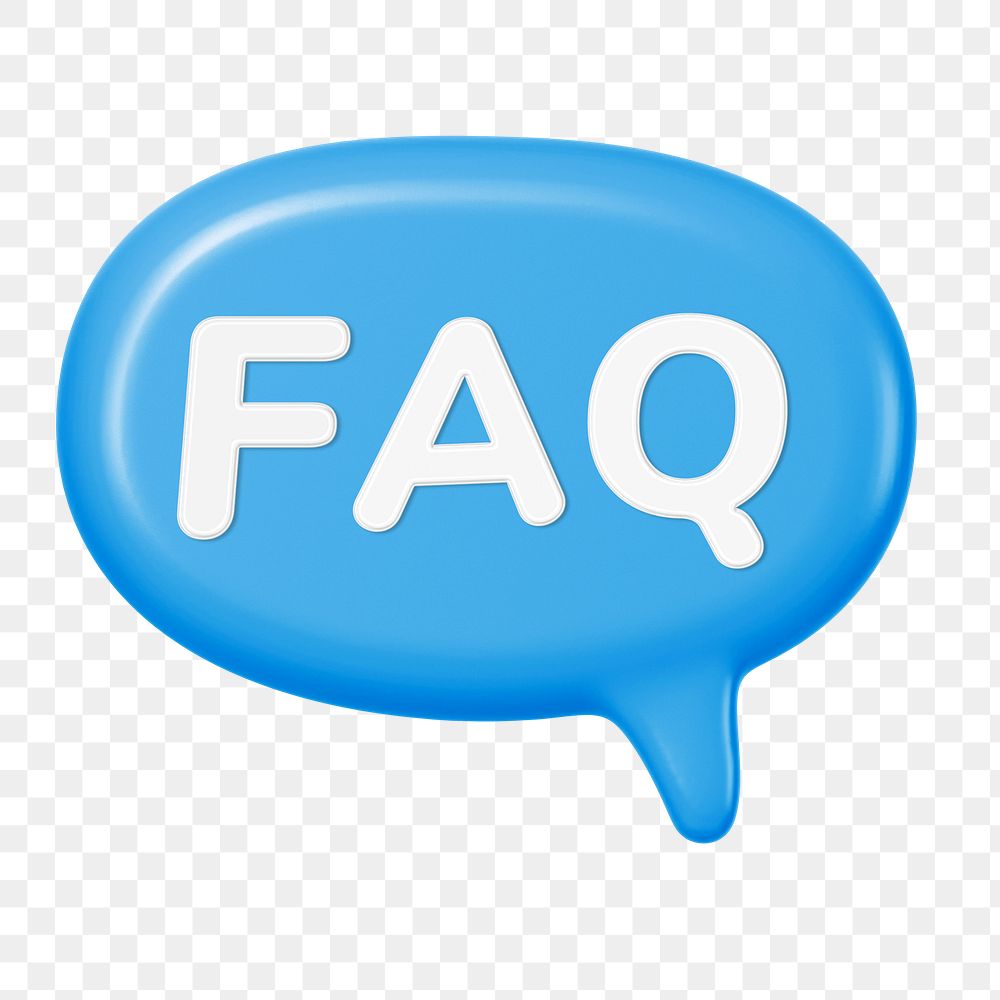 PNG 3D FAQ customer service, element illustration, transparent background