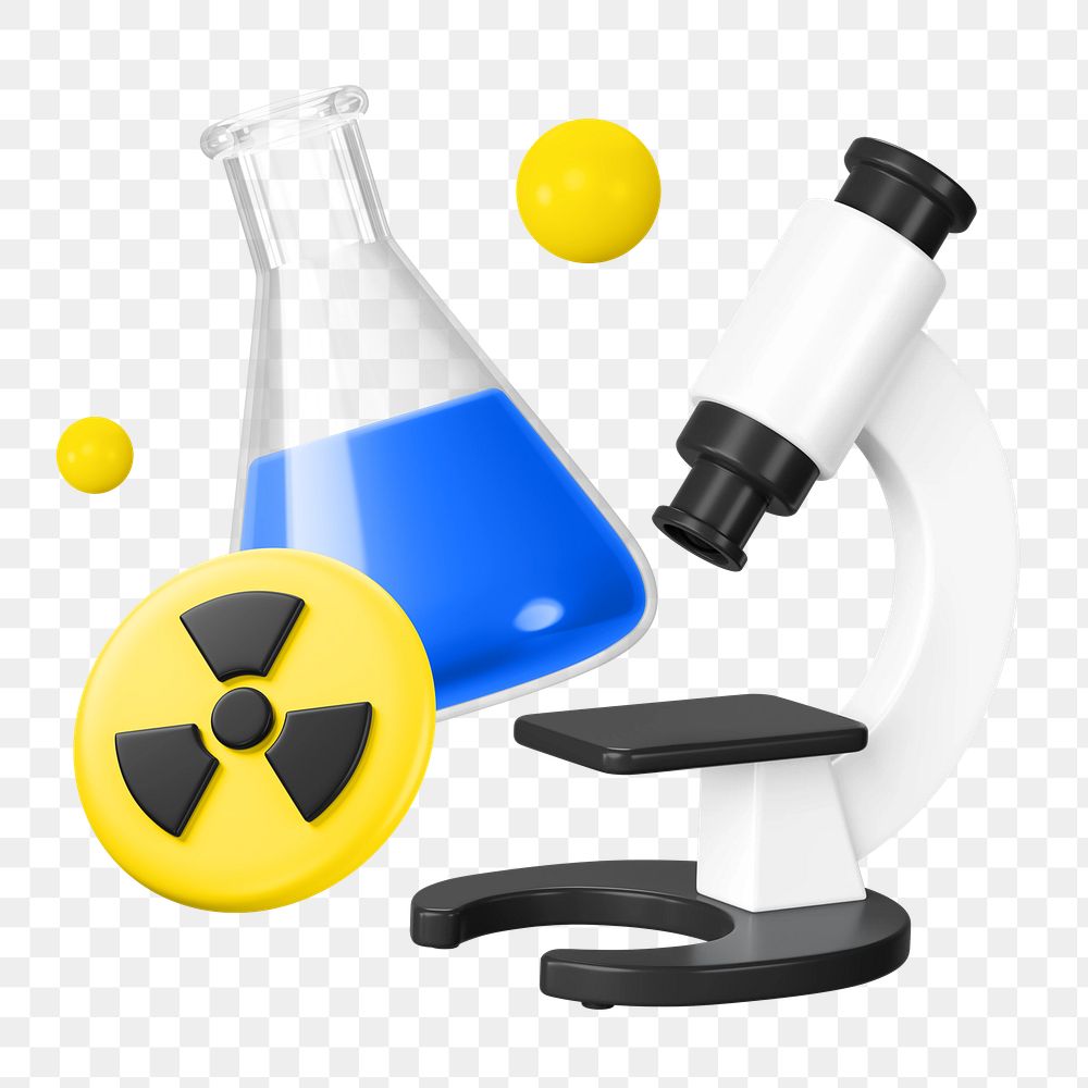 PNG 3D radiation chemical , element illustration, transparent background