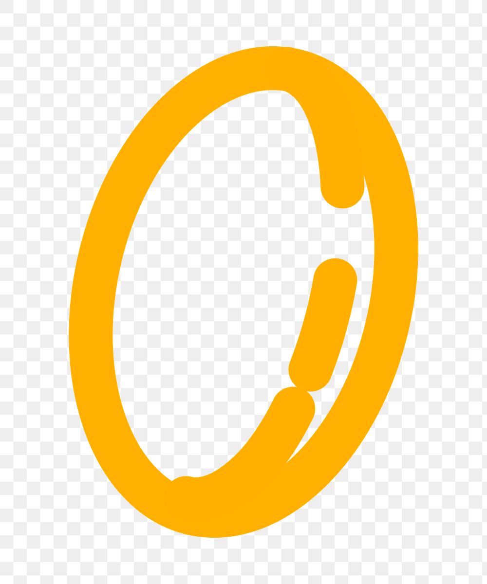 Png yellow circle doodle line art, transparent background