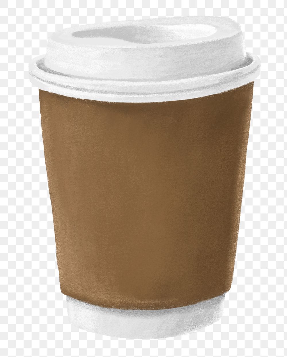 Coffee cup png, aesthetic illustration, transparent background