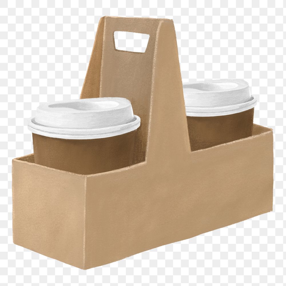 Coffee togo png, aesthetic illustration, transparent background
