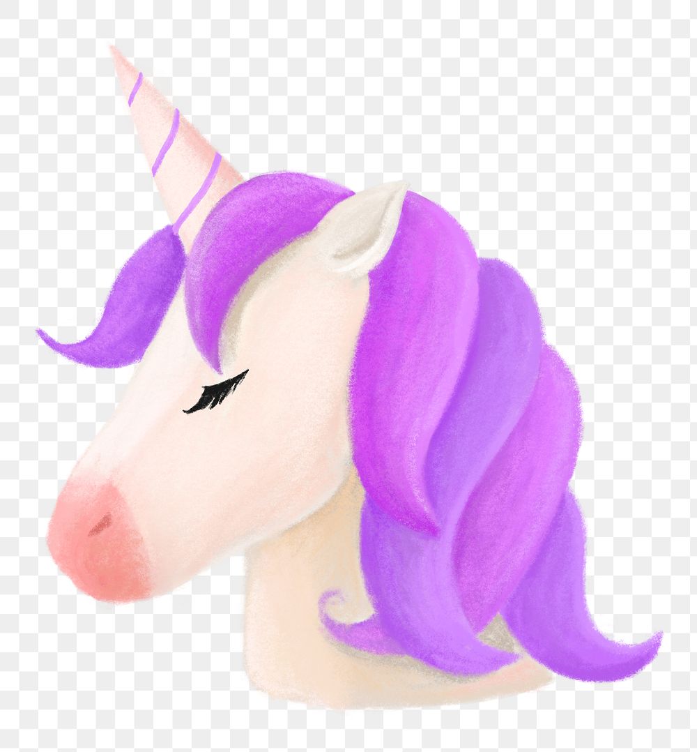 Unicorn png, aesthetic illustration, transparent background