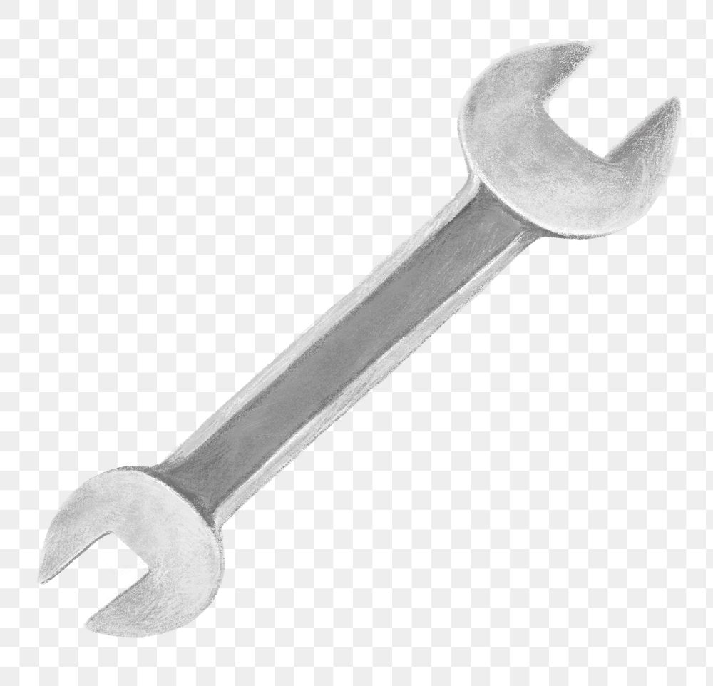 Wrench png, aesthetic illustration, transparent background