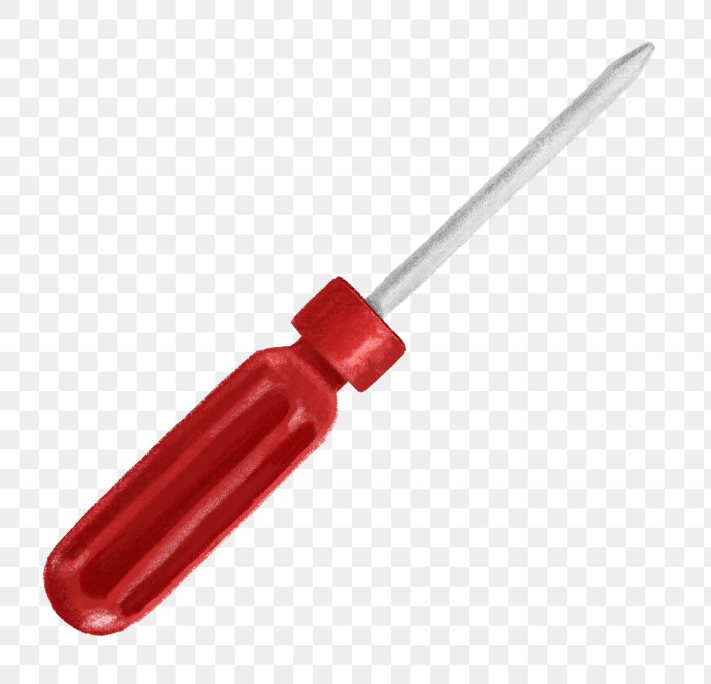 Screwdriver png, aesthetic illustration, transparent background