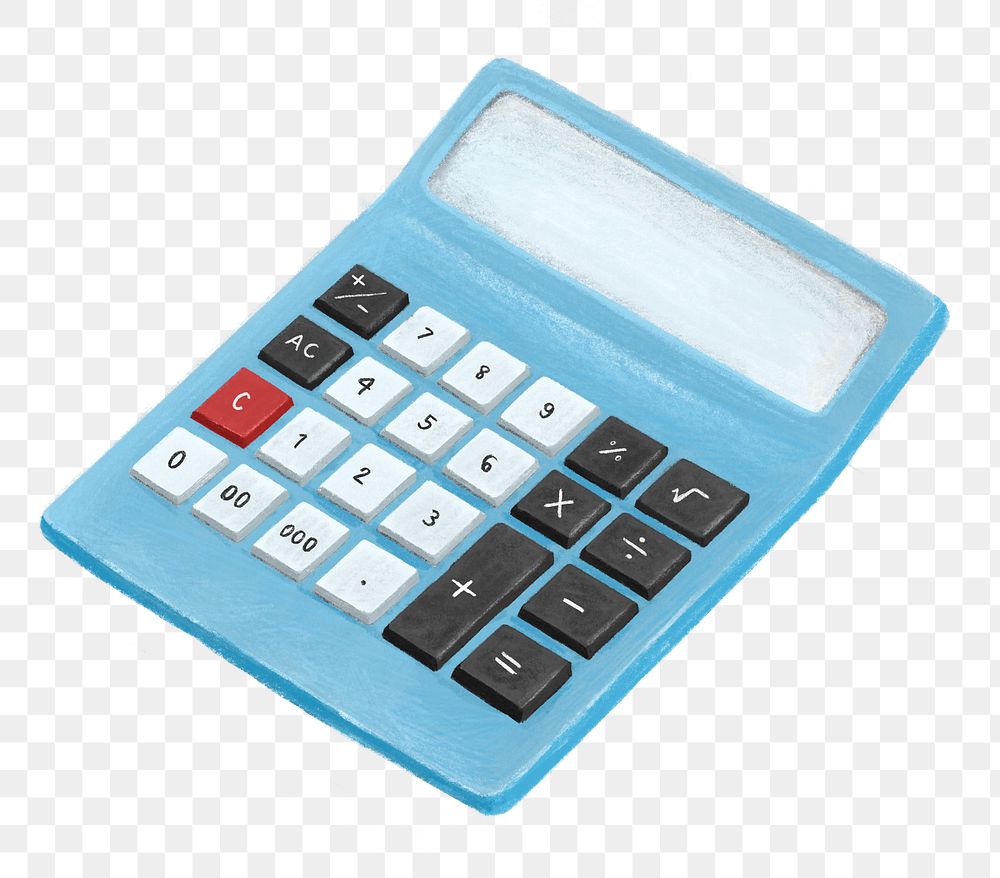 Calculator png, aesthetic illustration, transparent background