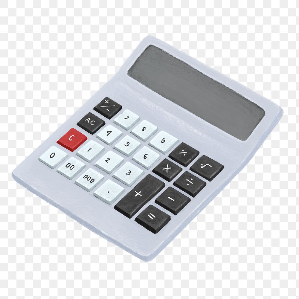 Calculator png, aesthetic illustration, transparent background