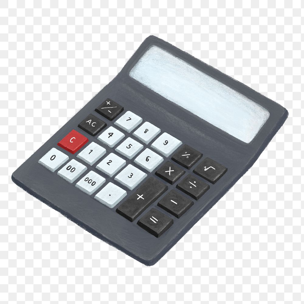 Calculator png, aesthetic illustration, transparent background