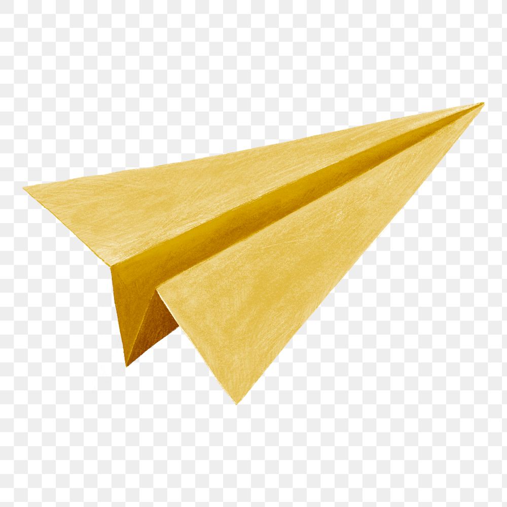 Paper plane png, aesthetic illustration, transparent background