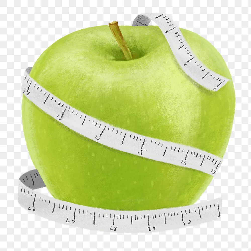 Weight loss png, aesthetic illustration, transparent background