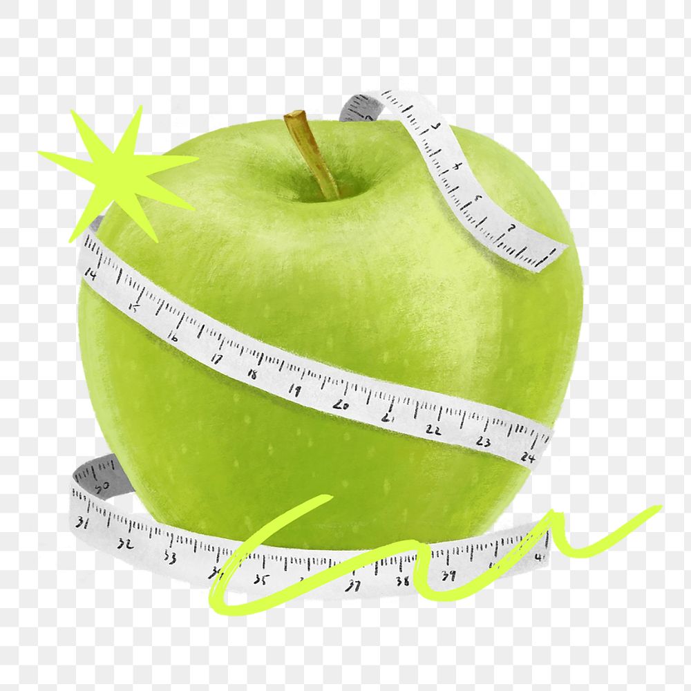 Weight loss png, aesthetic illustration, transparent background
