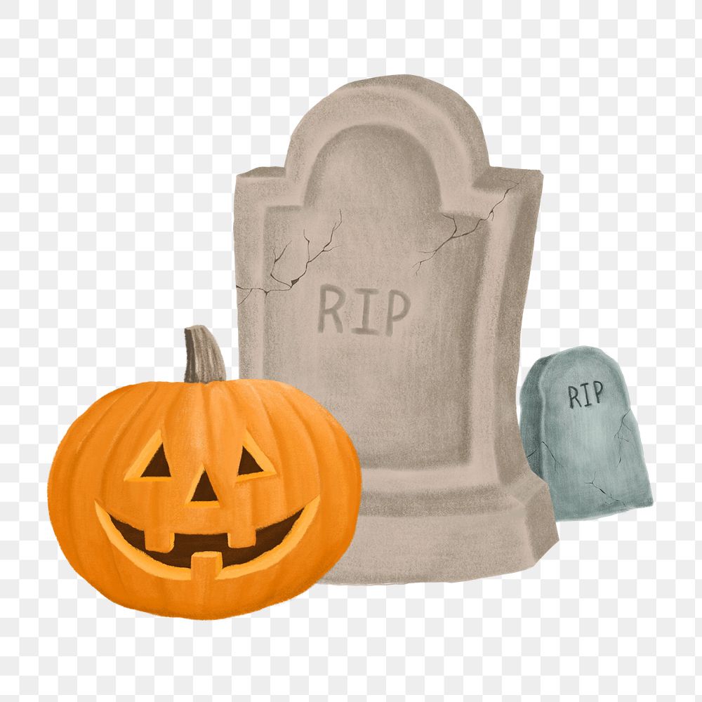 Halloween, grey concrete RIP tombstone transparent background PNG clipart