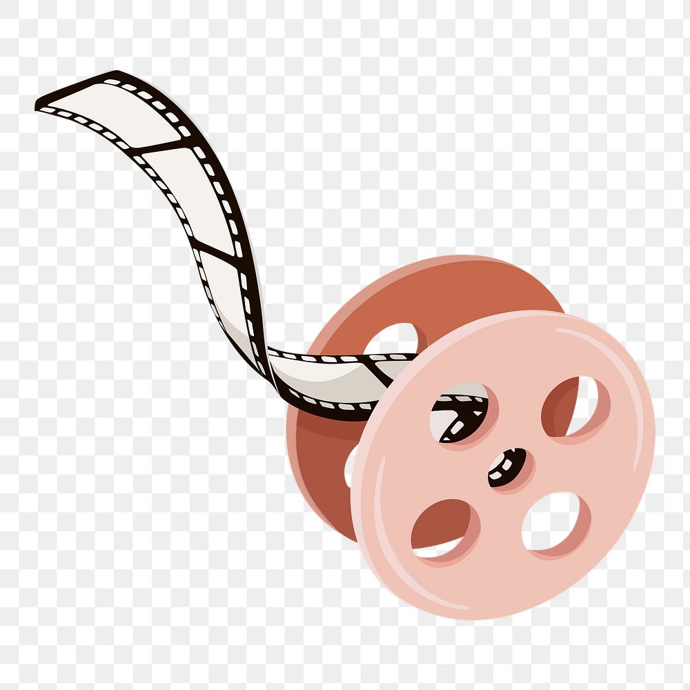 PNG pink movie reel, transparent background