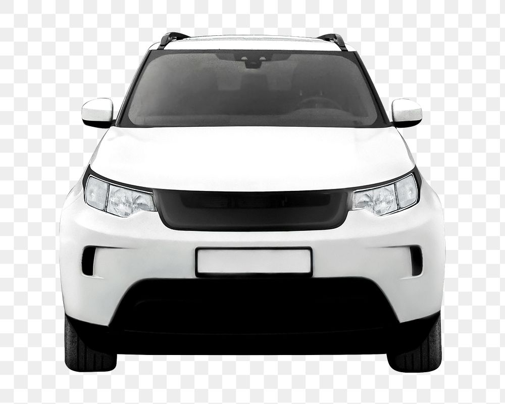 White car png SUV, transparent background