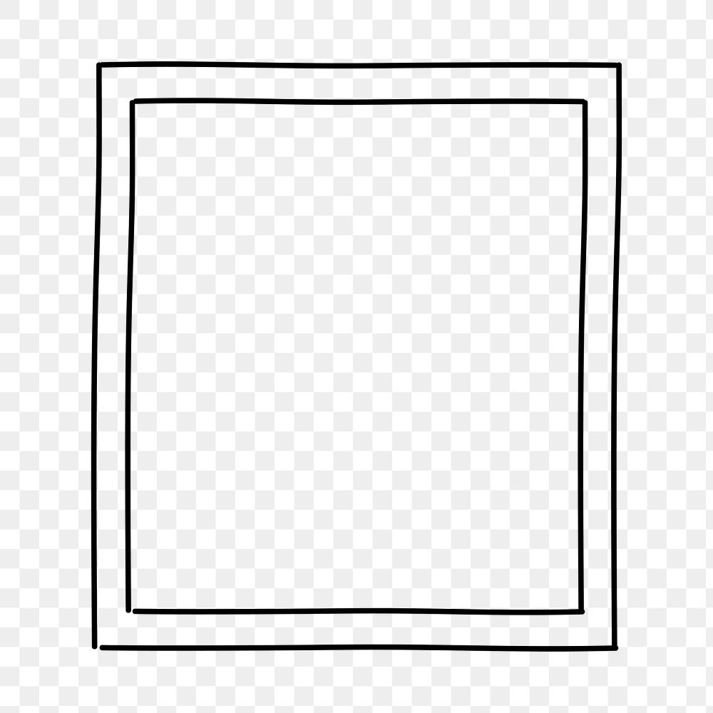 Picture frame png line art illustration, transparent background