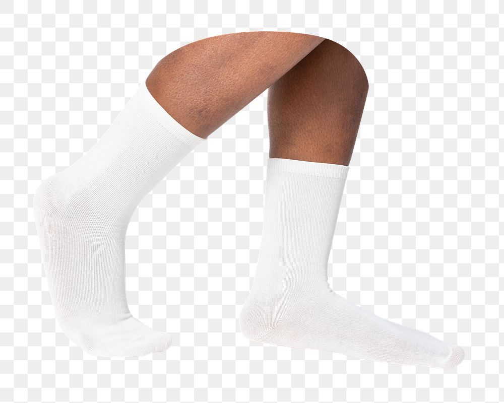 PNG white socks, collage element, transparent background