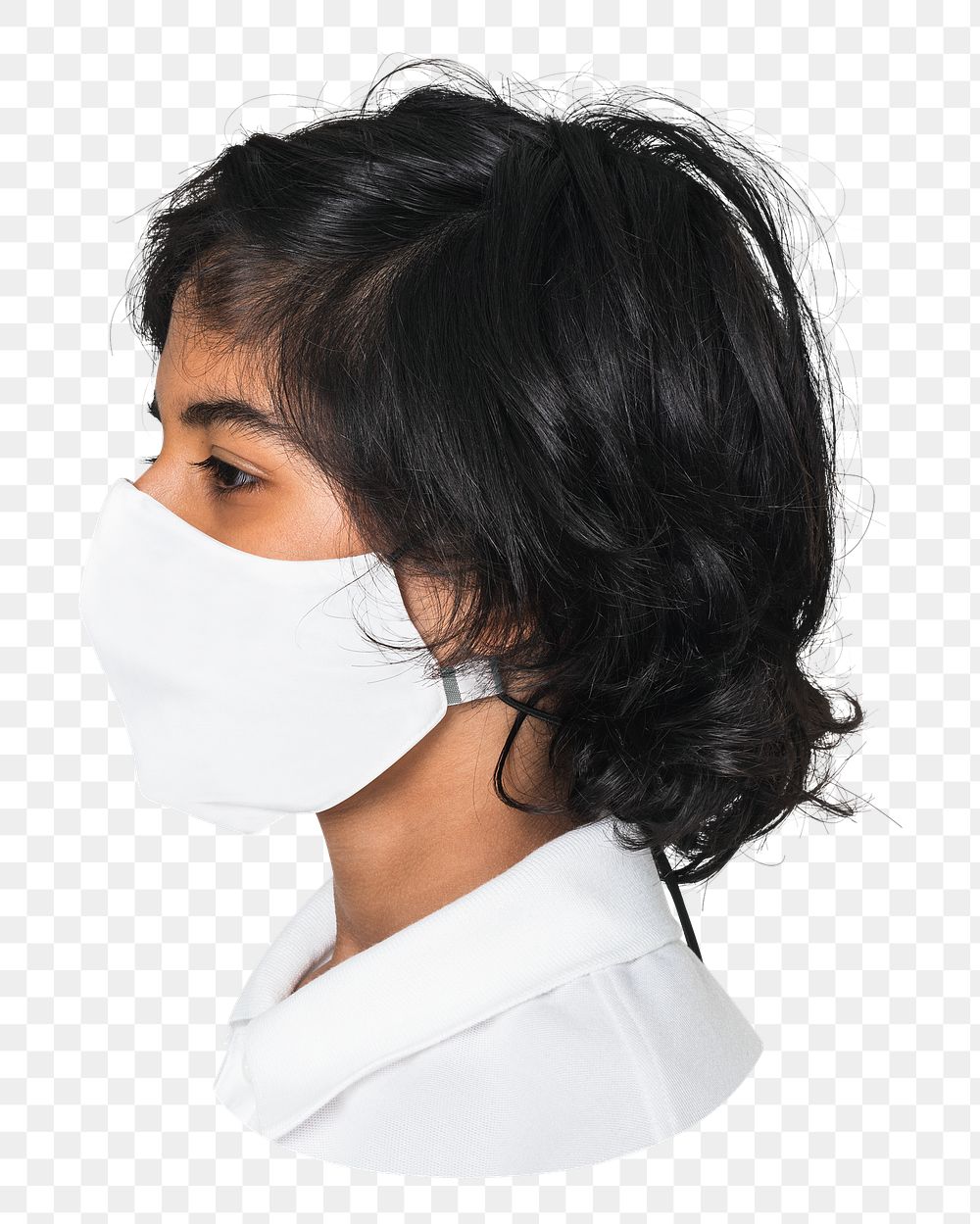 PNG boy wearing face mask, collage element, transparent background