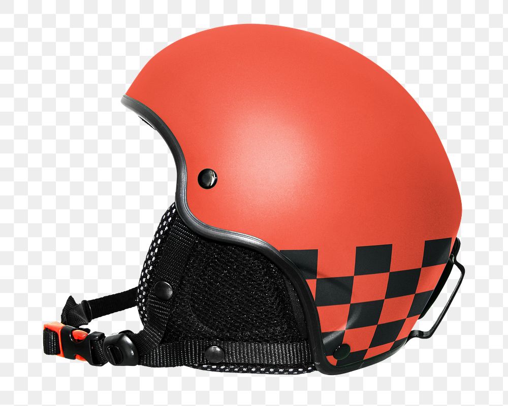 Red helmet png, transparent background