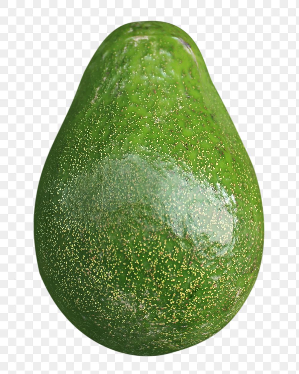 Green avocado png, transparent background