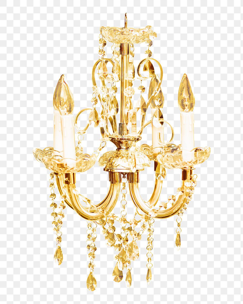 Chandelier png collage element, transparent background